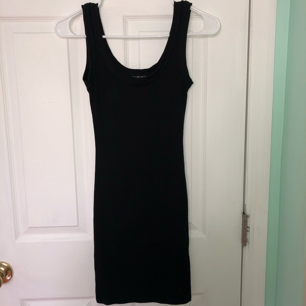 Black mini bodycon dress